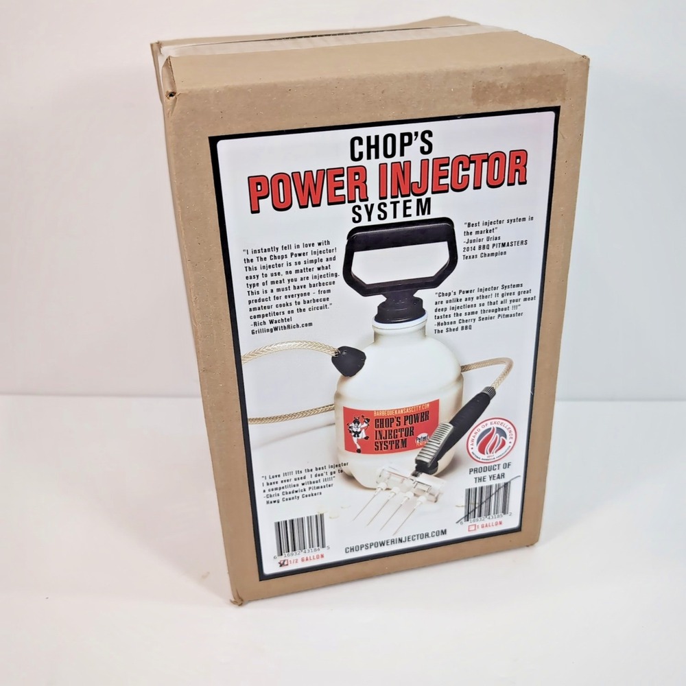 Chops Power Meat Injector System 1/2 Gallon for Smoking BBQ Pork Beef Turkey